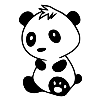 Baby Panda Decal (Black)